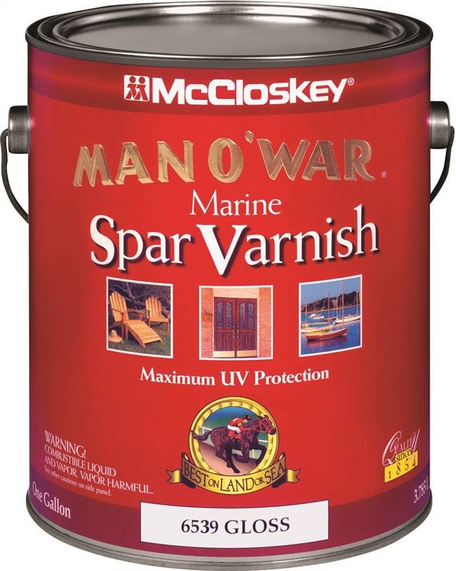 McCloskey 6539 Man O' War Marine Spar Marine Varnish, Gloss, 1-Gallon