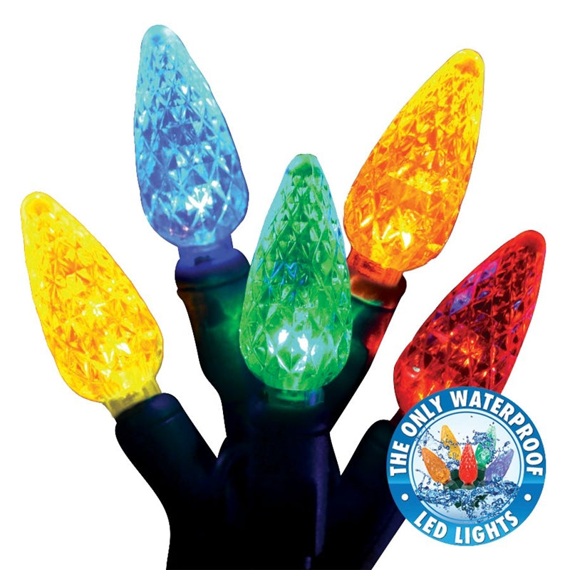 Holiday LEDBX-C650-MU6 Christmas Commercial C6 LED 50-Light Set, 25.5', Multi