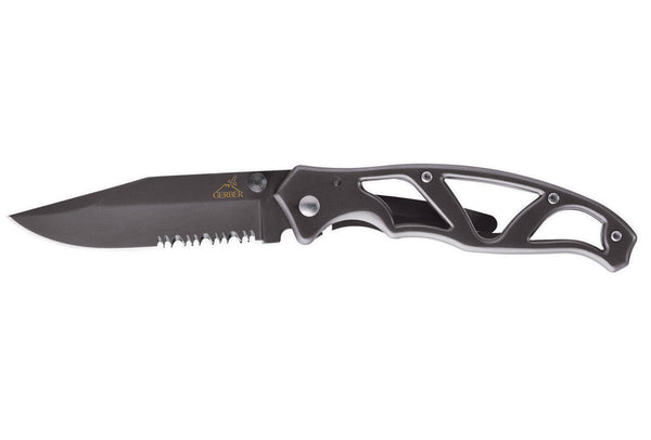 Gerber 22-48445 Paraframe I Titanium-Coated Folding knife, Serrated Edge