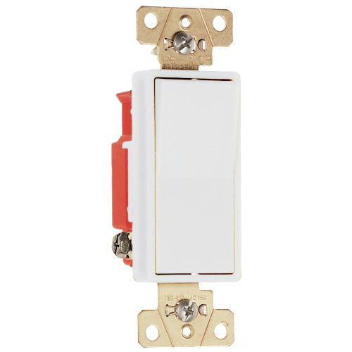 Legrand 2623WCC6 Back & Side Wire 3-Way Decorator Switch, White, 20A, 120/277V