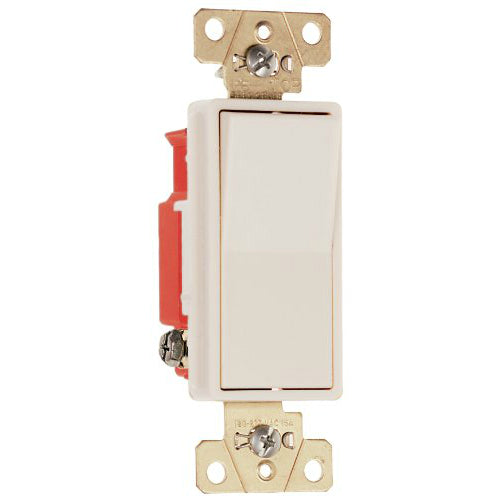 Legrand 2623LACC6 Back & Side Wire 3-Way Decorator Switch, Light Almond, 20A