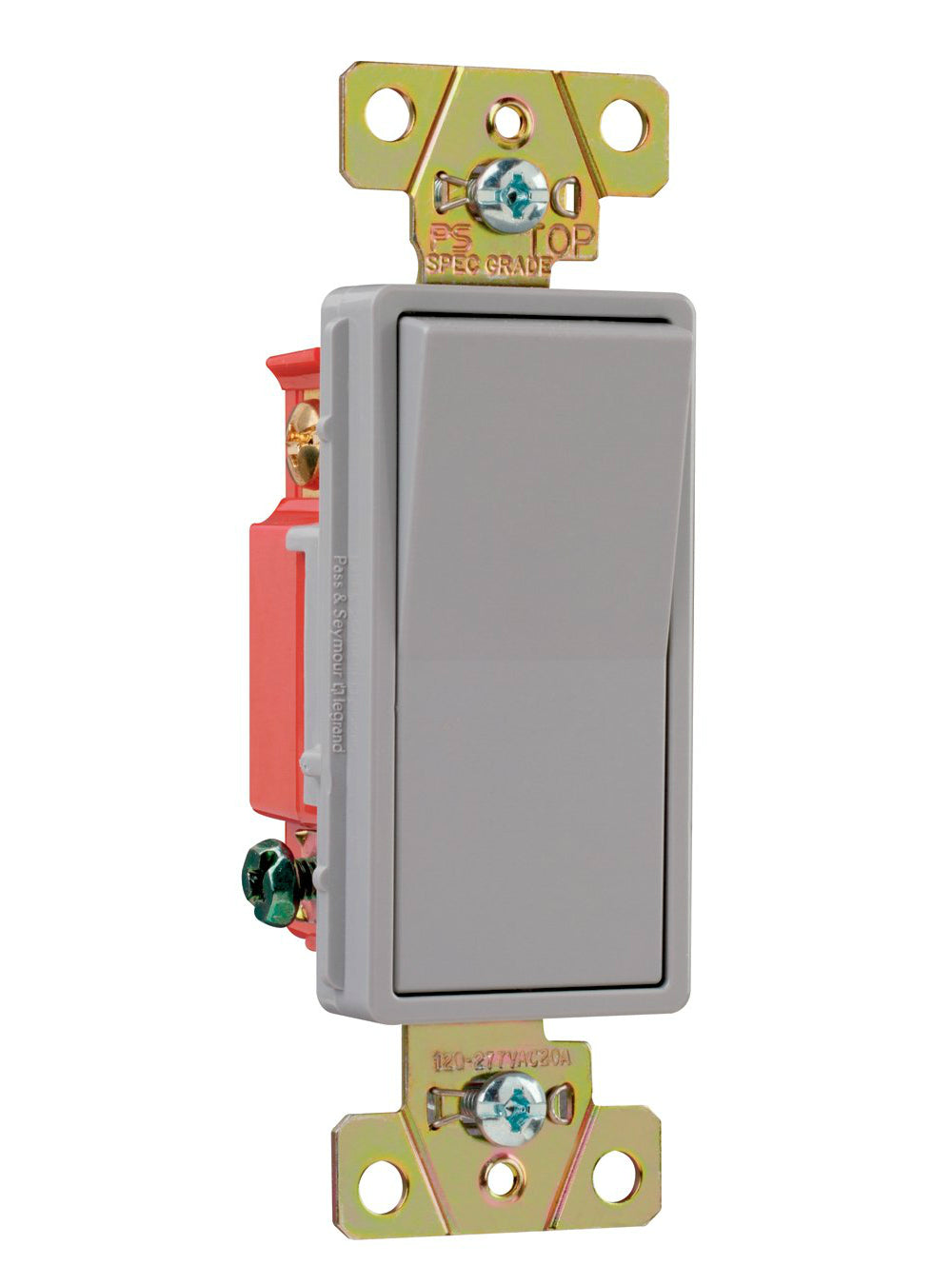 Legrand 2623GRYCC6 Specification Grade 3-Way Decorator Switch, 20A, Gray