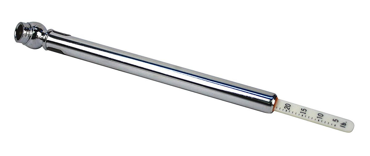 Slime 22012 Chrome Pencil Tire Gauge, 5-50 PSI