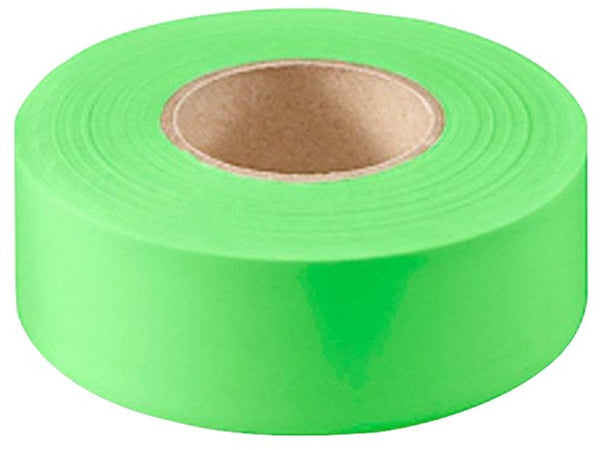 CH Hanson 17004 Fluorescent Green Flagging Tape, 4 Mil, 1-3/16" x 150'