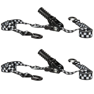 Keeper 45737 Ratchet Tie Down with Vinyl Coated S-Hooks, 1.25" x 8', 2-Pack