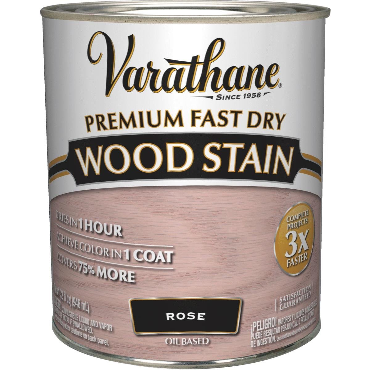 Varathane 347261 Oil-Based Premium Fast Dry Wood Stain, Rose, 1 Qt