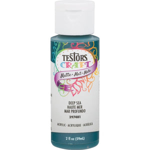 Testors 297481 Matte Craft Acrylic Paint, Deep Sea, 2 Oz