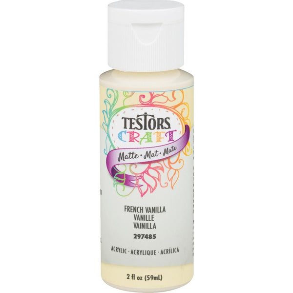 Testors 297485 Matte Craft Acrylic Paint, French Vanilla, 2 Oz