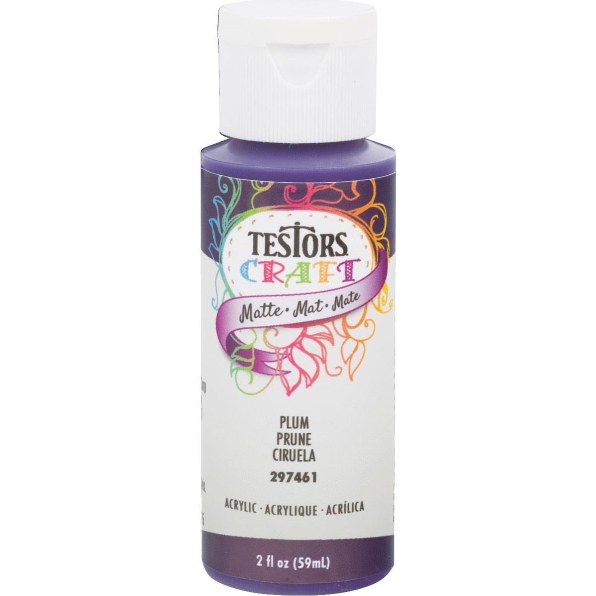 Testors 297461 Matte Craft Acrylic Paint, Plum, 2 Oz