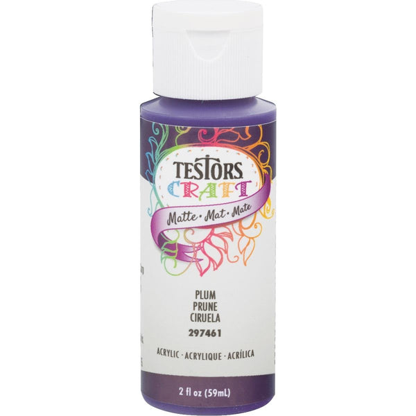 Testors 297461 Matte Craft Acrylic Paint, Plum, 2 Oz