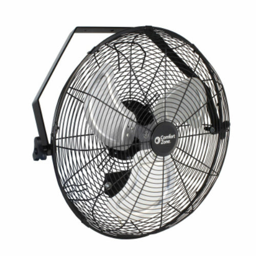 Comfort Zone CZHVW18 High Velocity Wall Mount Fan, 3-Speed, 18"