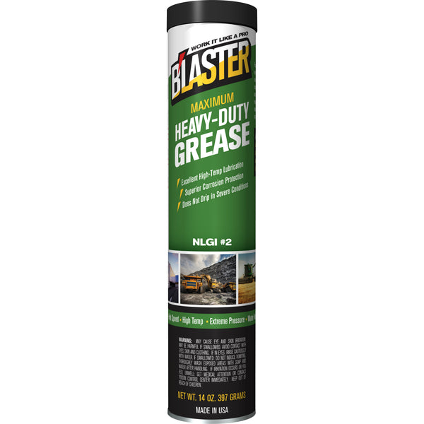 Blaster GR-14C-HDG Maximum Heavy-Duty Grease Cartridge, 14 Oz