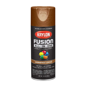 Krylon K02786007 Fusion All-in-One Spray Paint + Primer, Hammered Copper, 12 Oz