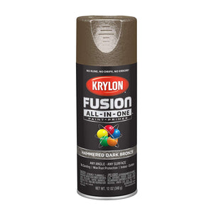 Krylon K02787007 Fusion All-in-One Paint + Primer, Hammered Dark Bronze, 12 Oz