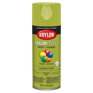 Krylon K05525007 COLORmaxx Paint & Primer Spray, Gloss Ivy Leaf, 12 Oz