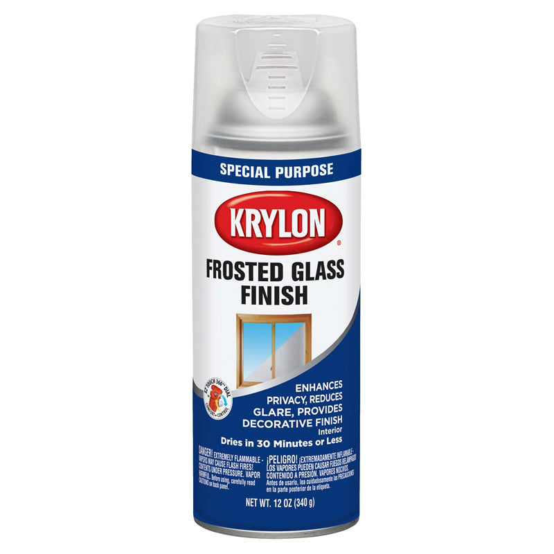 Krylon I00810 Decorative Frosted Glass Finish Spray Paint, 12 Oz