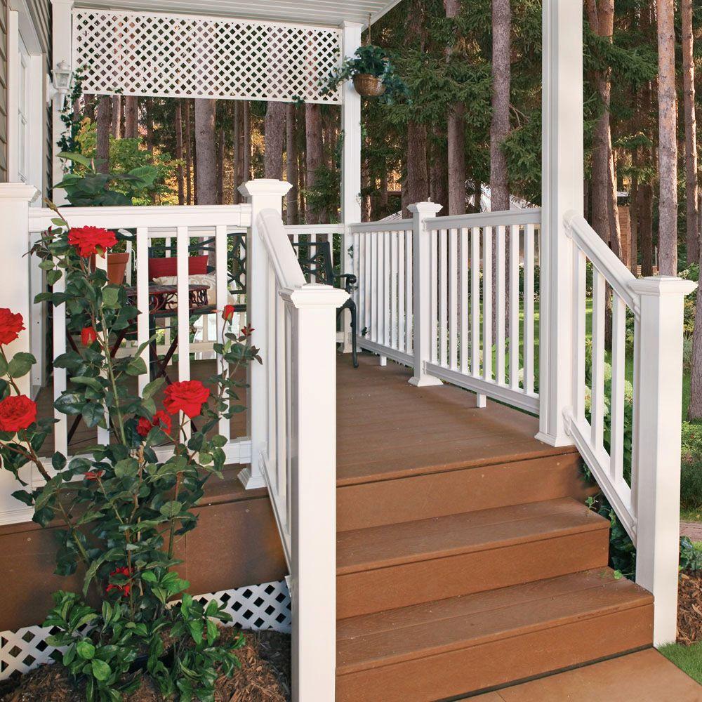 Xpanse 73012448 Premier Vinyl Rail Kit With Square Balusters, 8' x 36"