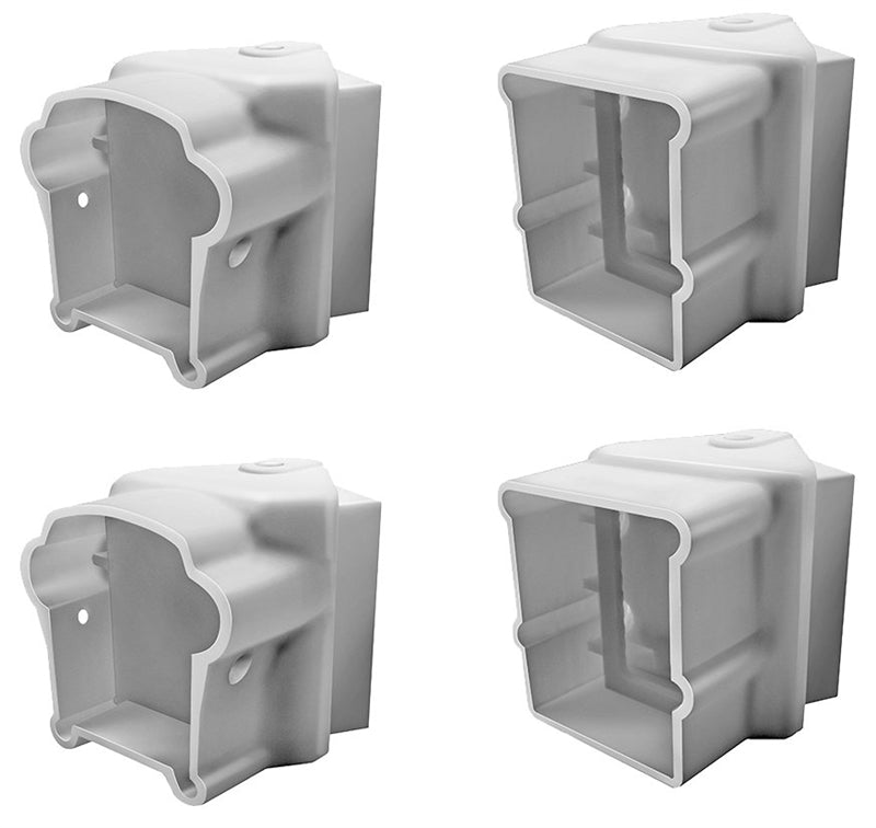 Xpanse 73012498 Premier Series Left/Right Angle Bracket, White, 4-Count