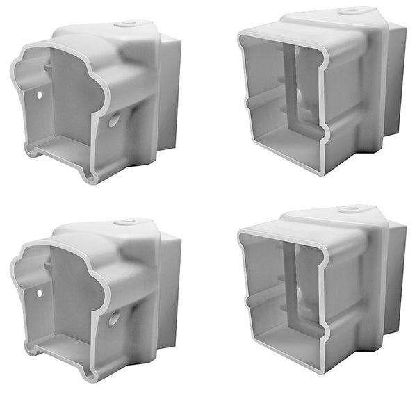 Xpanse 73012498 Premier Series Left/Right Angle Bracket, White, 4-Count