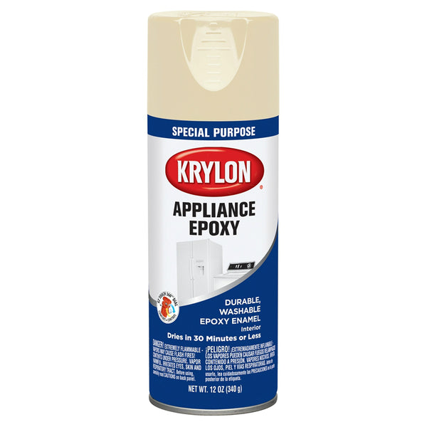 Krylon K03202007 Appliance Epoxy Spray Paint, Almond, 12 Oz