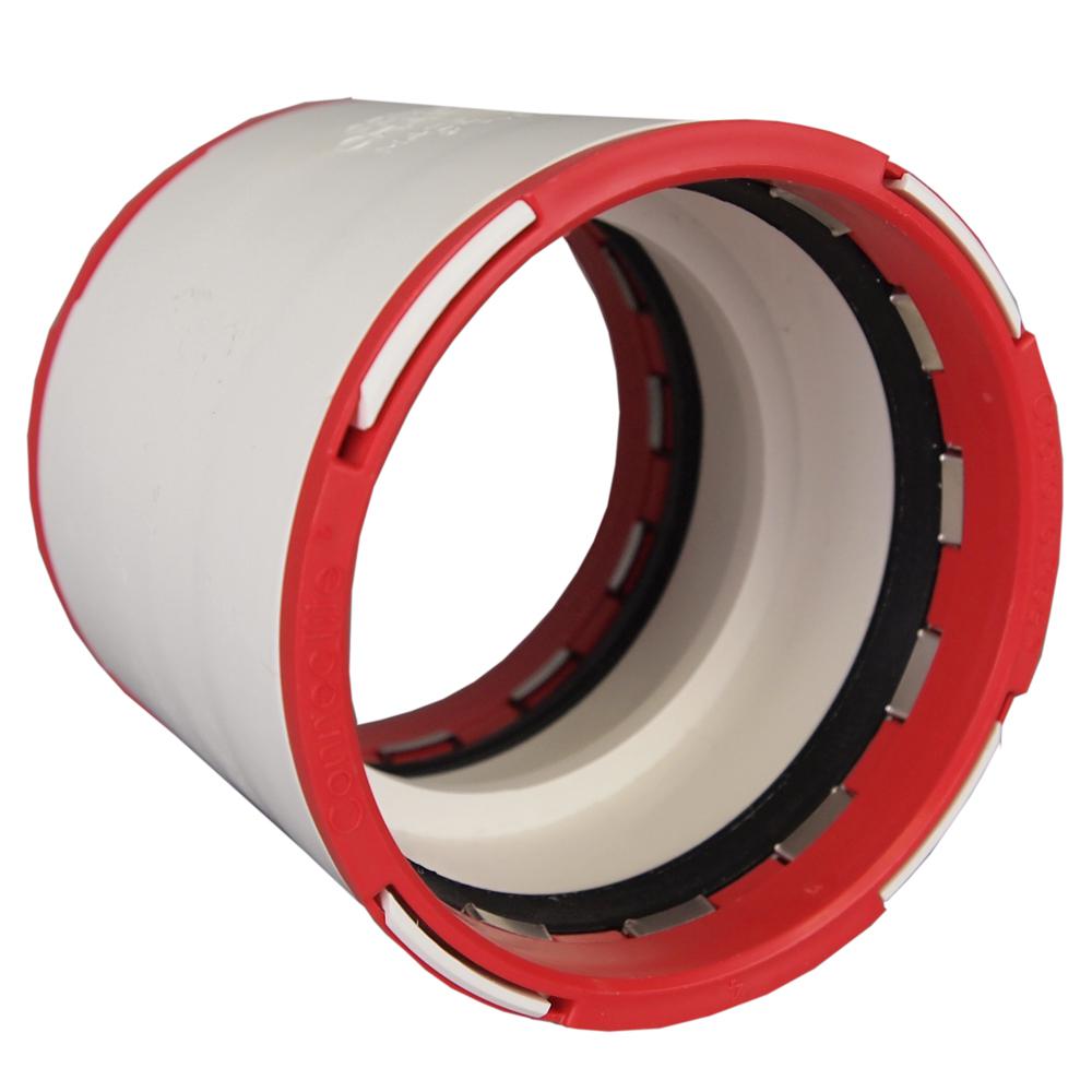 Charlotte CTT-00100-1000 ConnecTite PushFit Schedule 40 Hub PVC DWV Coupling, 2"
