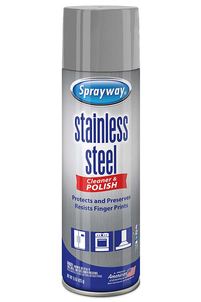 Sprayway SW148R Water-Based Stainless Steel Cleaner & Polish Aerosol, 15 Oz