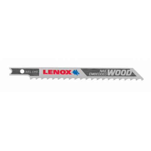 Lenox 1991409 Nail Embedded Wood Cut U-Shank Jig Saw Blades, 6 TPI, 4", 3-Pack