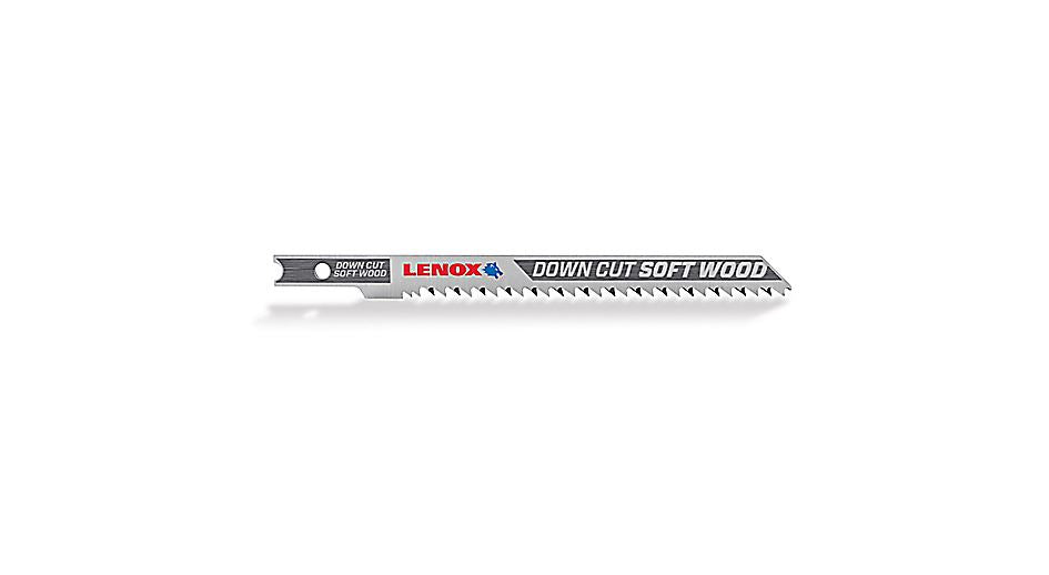 Lenox 1991389 Down Cut Soft Wood Jig Saw Blades, U-Shank, 10-TPI, 4", 3-Pack