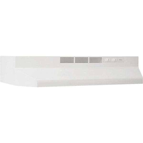 Broan 412401 Non-Ducted Under-Cabinet Range Hood with Light, White, 24"