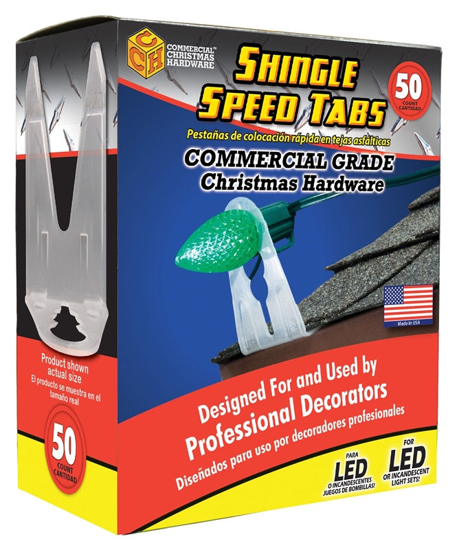 Commercial Christmas Hardware 5110-99-5635 Shingle Speed Tabs, 50-Count