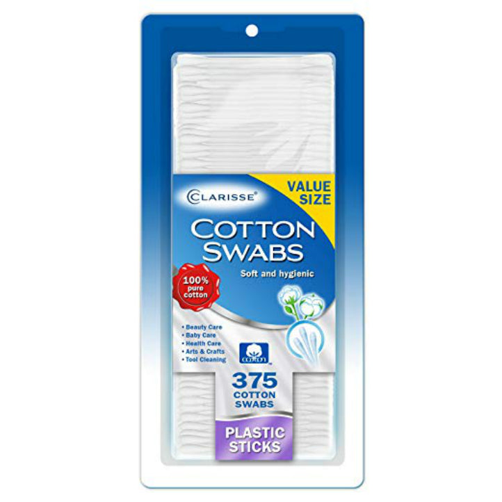 Clarisse 10754-12 Double Tipped Pure Cotton Cotton Swabs, 375-Count