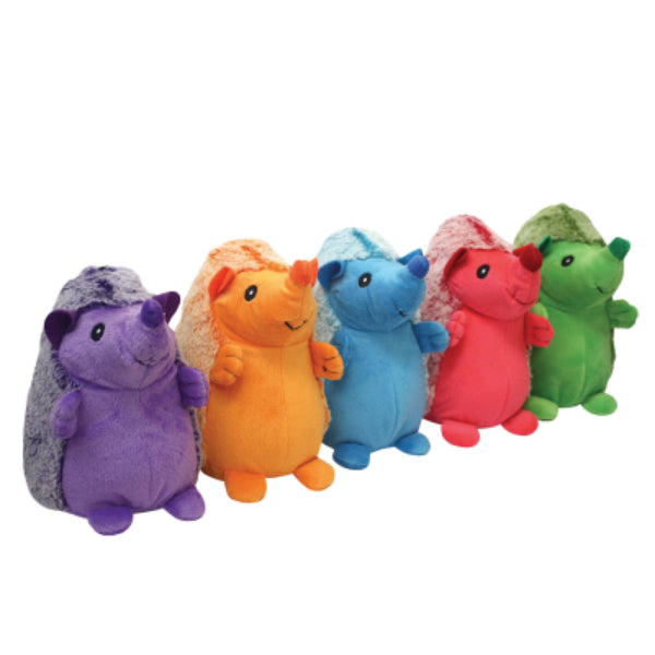 Multipet 43025 Hedgehog Plush Dog Toy, Assorted Colors, 8"