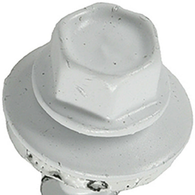 PowerPro 117914 Metal-To-Wood Self-Drilling Roofing Screws, White, 10x1.5", 1 lb