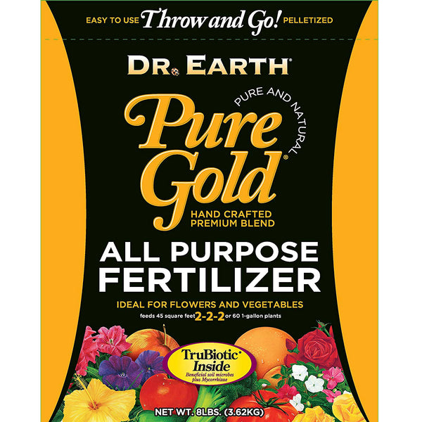 Dr. Earth 759 Pure Gold Organic & Natural All Purpose Fertilizer, 8 Lbs