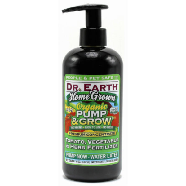 Dr. Earth 1078 Home Grown Pump & Grow Tomato/Vegetable/Herb Liquid Fertilizer, 16 Oz
