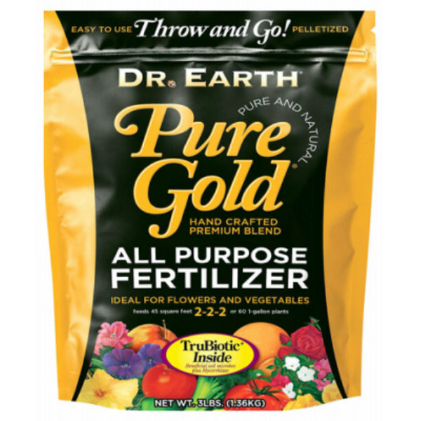 Dr. Earth 758P Pure Gold Organic & Natural All Purpose Fertilizer, 3 Lbs