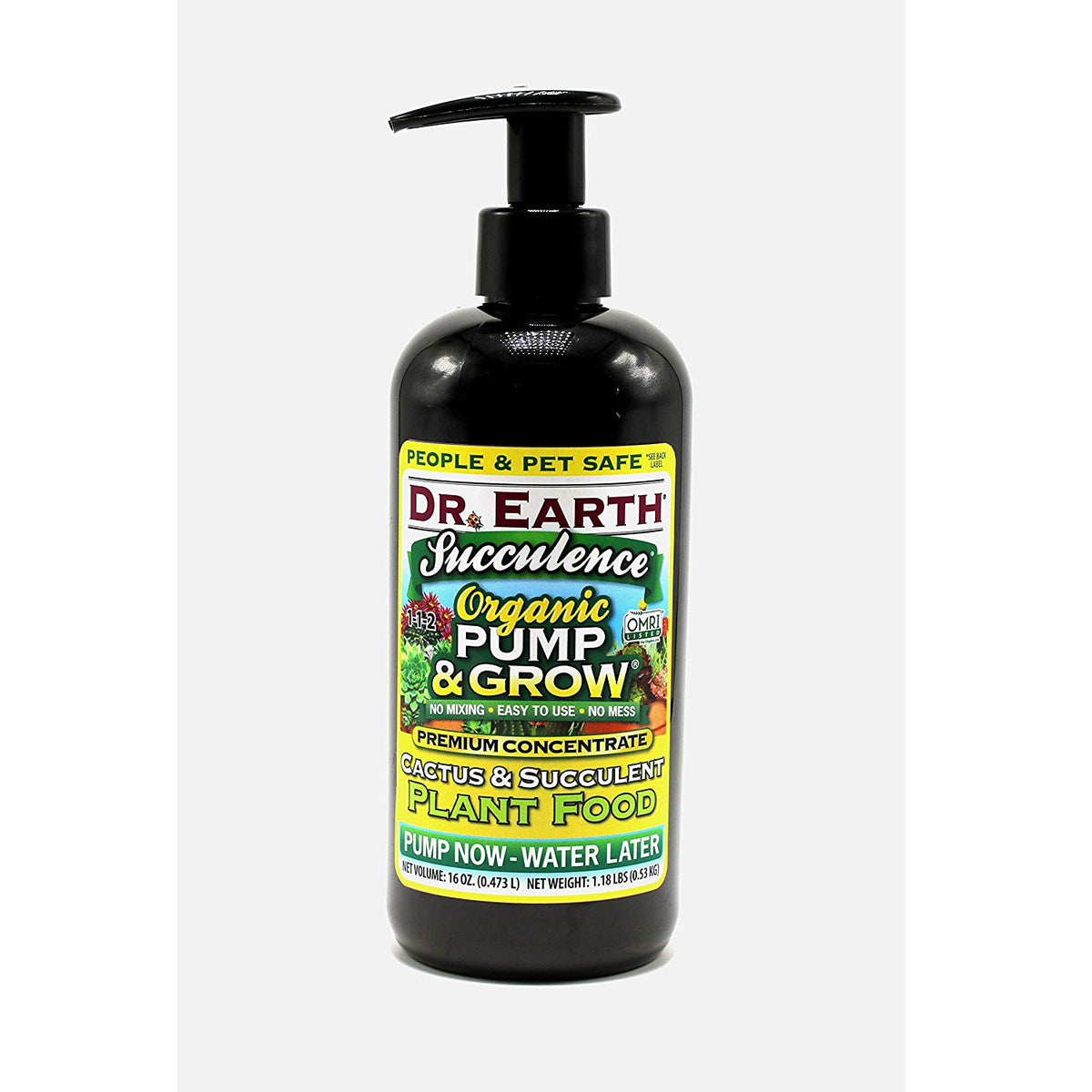 Dr. Earth 1077 Succulence Pump & Grow Cactus & Succulent Food, 16 Oz