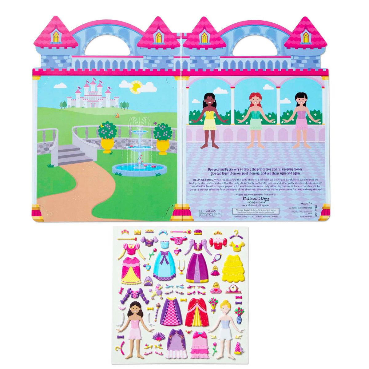 Melissa & Doug 9100 Princess Puffy Stickers Play Set