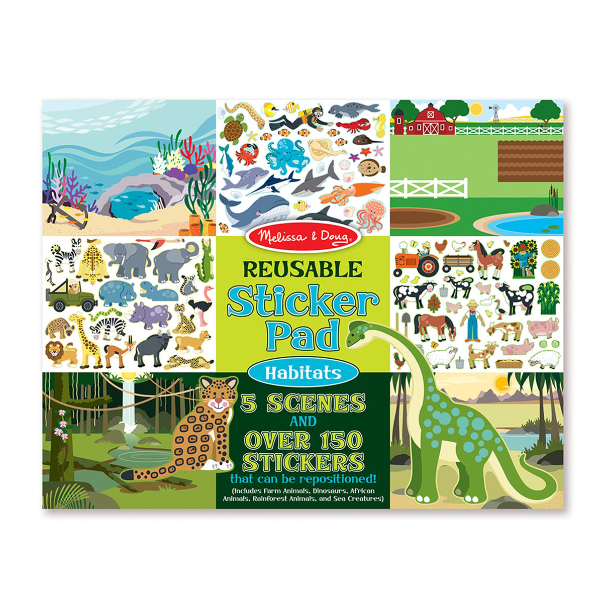 Melissa & Doug 4196 Reusable Habitats Sticker Pad, 3+ Years