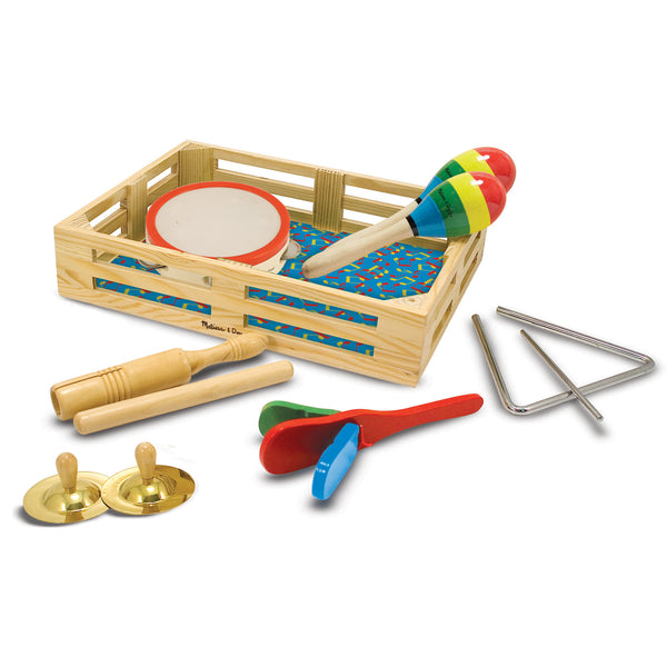 Melissa & Doug 488 Band-in-a-Box Clap-Clang-Tap Sets, 3+ Years, 10-Piece