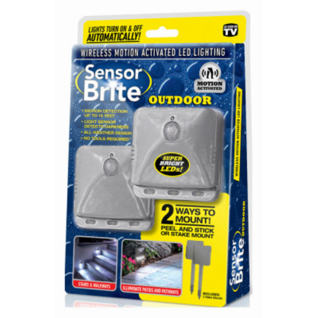 Sensor Brite SBOD-MC6 Outdoor Wireless Motion Activated LED Lighting, As Seen On TV, 2-Pk