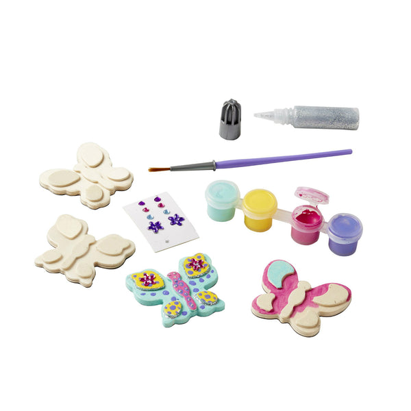 Melissa & Doug 9515 Created by Me! Butterfly Magnets Wooden Craft Kit, Age 4+