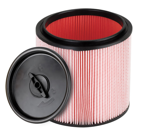 Vacmaster VCFF Standard Fine Dust Cartridge Filter & Retainer, 5-16 Gallon