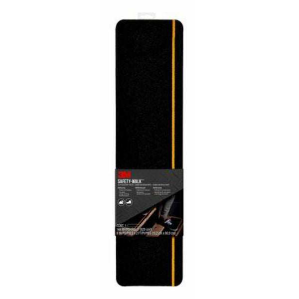 3M 600BY-T6X24 Safety-Walk Reflective Tread, Black, 6" x 24"