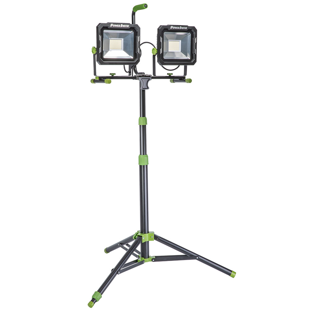 PowerSmith PWL2150TS Dual-Head LED Work Light with Tripod, 15000 Lumen