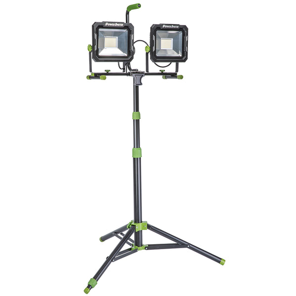 PowerSmith PWL2150TS Dual-Head LED Work Light with Tripod, 15000 Lumen