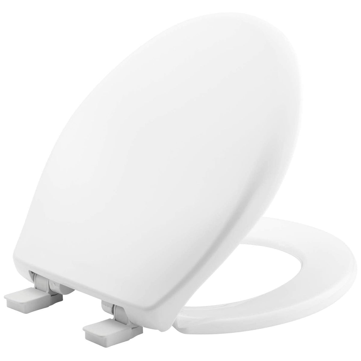 Mayfair 87SLOW-000 Whisper Close Round Plastic Toilet Seat, Never Loosen, White