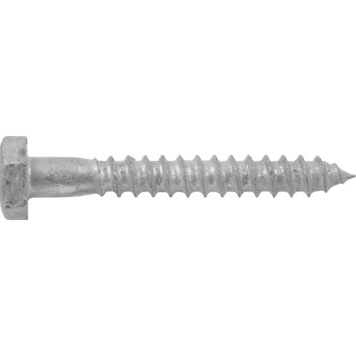 Hillman 812024 Coarse Thread Hex Lag Screws, Galvanized, 1/4" x 5", 100-Count