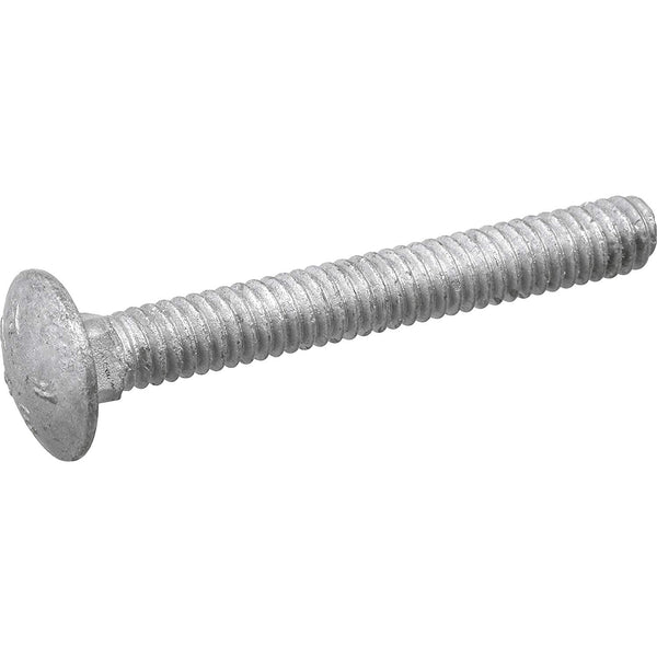 Hillman 812530 Flat Head Carriage Bolts, Galvanized, 1/4" x 6", 100-Count