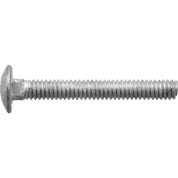 Hillman 812524 Flat Head Carriage Bolts, Galvanized, 1/4" x 4", 100-Count